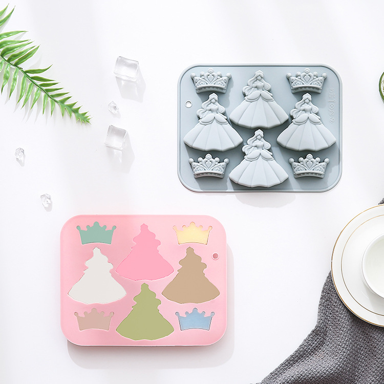Bunny Cake Mold - Cetakan Silikon Mahkota Gaun Putri 3d