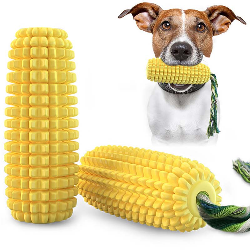 Corn Dog Stick - Mainan Anjing Bentuk Jagung, Tahan Lama,