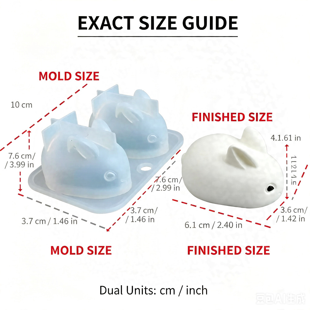 Cetakan Silikon Kelinci Mini 3 - Bunny Cake Mold ulasan dan harga