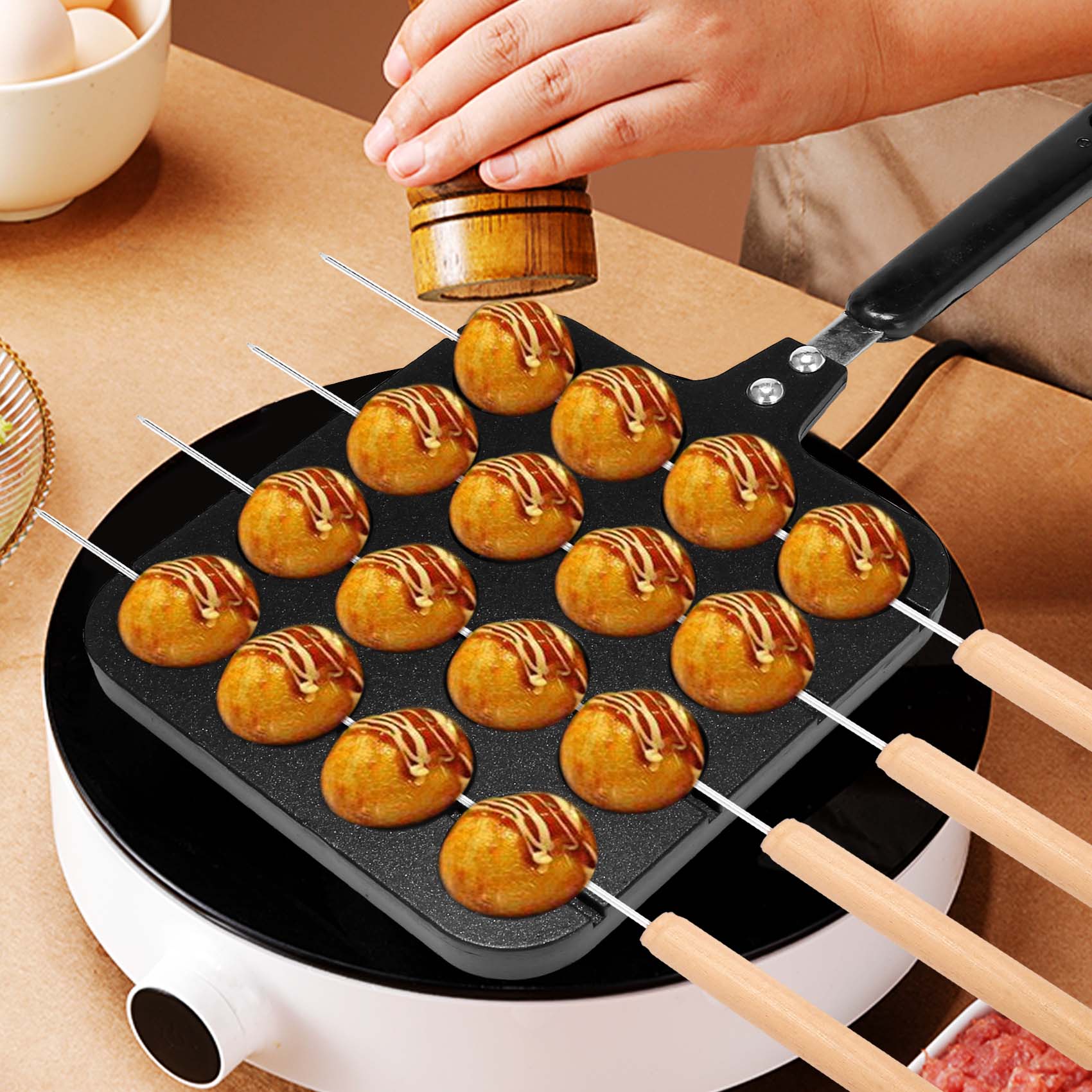 Cetakan Takoyaki Aluminium 16  - Takoyaki Grill Plate ulasan dan harga